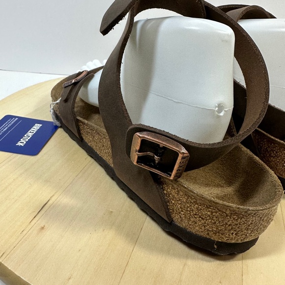 BIRKENSTOCK Yara Ankle Strap Sandals Habana Brown Leather size EU 40 US 9 New - Picture 3 of 10